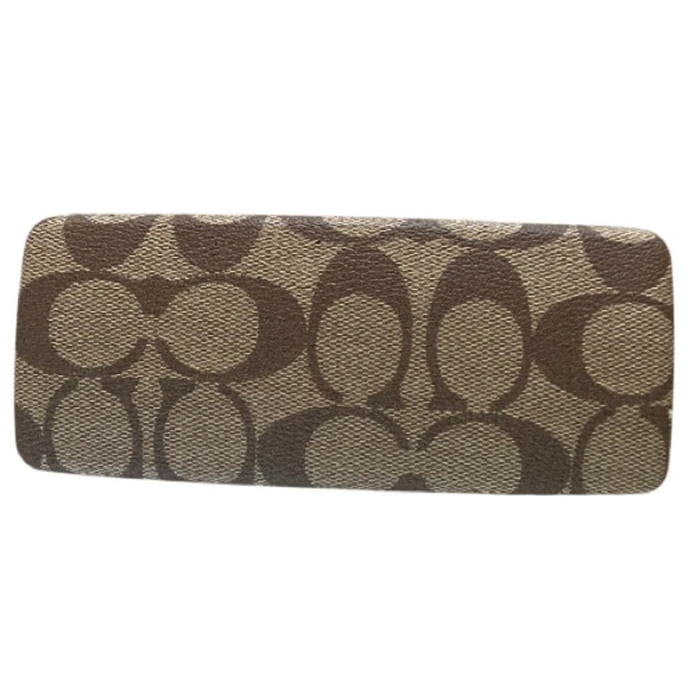Coach Signature Brown prescription glassware case, gentle used